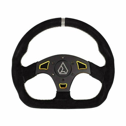 Ballistic "D" Suede UTV Steering Wheel - Kombustion Motorsports