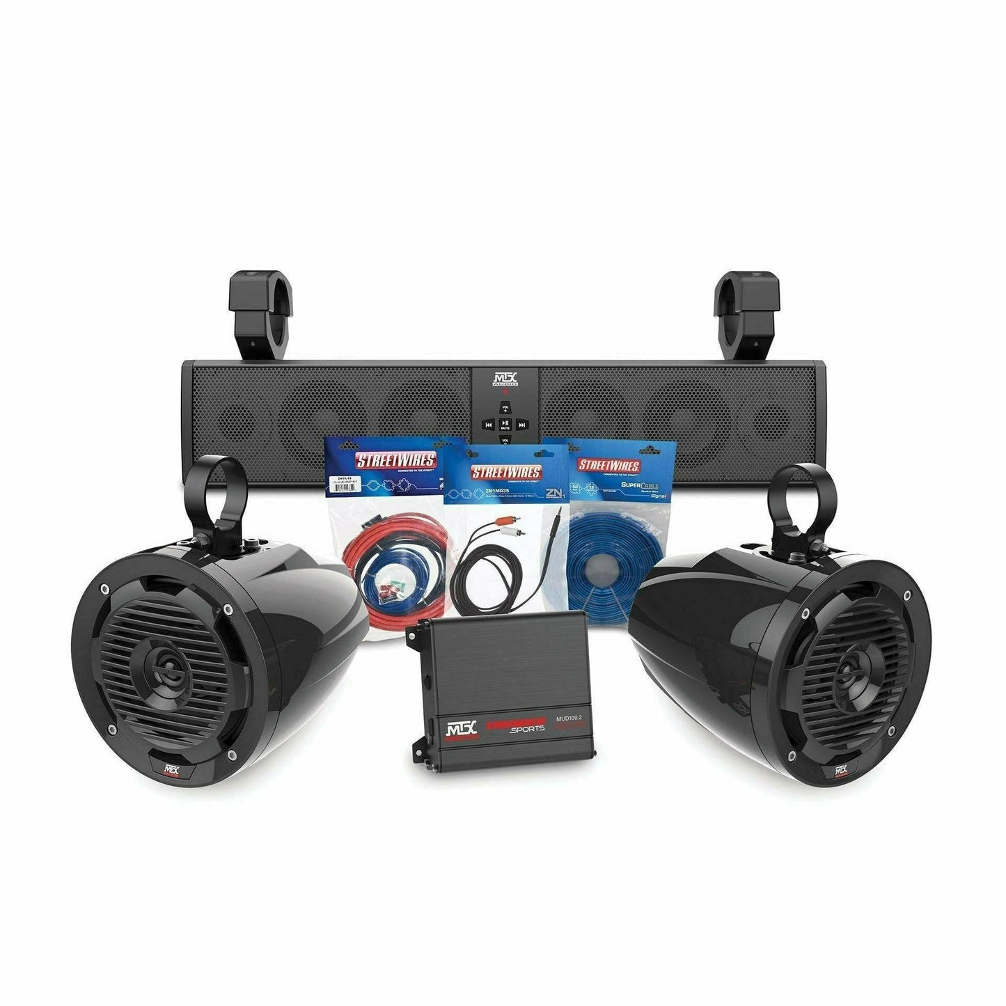 Honda Pioneer Bluetooth Sound Bar with 2 Amplified Cage Mount Speakers