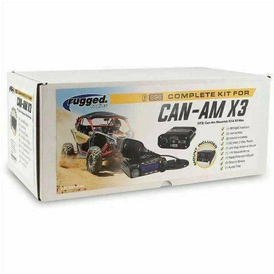 Rugged Radios Can Am Maverick X3 Complete UTV Communication Kit with Dash Mount - Kombustion Motorsports