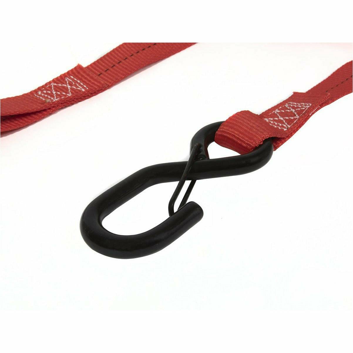 1"x15' Ratchet Tie Down with Snap S Hooks (2 Pack)